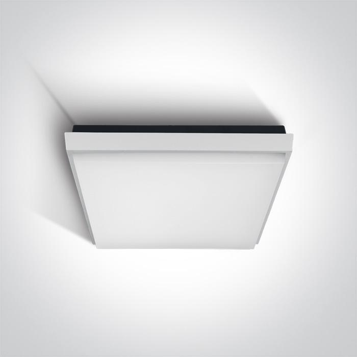 Ceiling Light White Rectangular Warm White LED Outdoor LED built in 2500lm 30W Die Cast One Light SKU:67363A/W/W - Toplightco