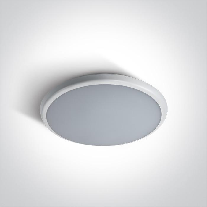 Ceiling Light White Circular Cool White LED Outdoor LED built in 1488lm 18W PC One Light SKU:67368/W/C - Toplightco