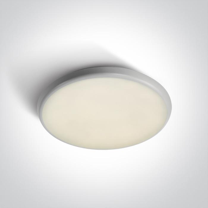 Ceiling Light White Circular Cool White LED Outdoor LED built in 2000lm 25W PC One Light SKU:67370/W/C - Toplightco