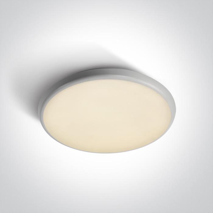 Ceiling Light White Circular Warm White LED Outdoor LED built in 1875lm 25W PC One Light SKU:67370/W/W - Toplightco