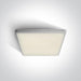 Ceiling Light White Rectangular Warm White LED Outdoor LED built in 1875lm 25W PC One Light SKU:67372/W/W - Toplightco