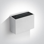 Wall & Ceiling Light White Rectangular Warm White LED Outdoor LED built in 2x210lm 2x3W Die Cast One Light SKU:67374/W/W - Toplightco