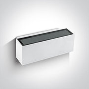 Wall & Ceiling Light White Rectangular Warm White LED Outdoor LED built in 2x210lm 2x6W Die Cast One Light SKU:67374A/W/W - Toplightco