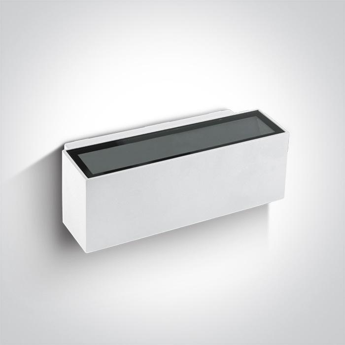 Wall & Ceiling Light White Rectangular Warm White LED Outdoor LED built in 2x210lm 2x6W Die Cast One Light SKU:67374A/W/W - Toplightco