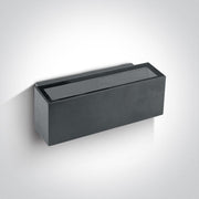 Wall & Ceiling Light Anthracite Rectangular Warm White LED Outdoor LED built in 2x210lm 2x6W Die Cast One Light SKU:67374A/AN/W - Toplightco