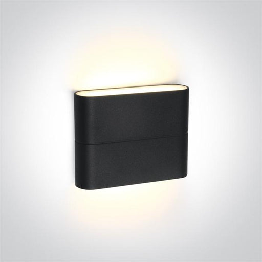 Wall & Ceiling Light Anthracite Rectangular Warm White LED Outdoor LED built in 2x210lm 2x3W Die Cast One Light SKU:67376/AN/W - Toplightco