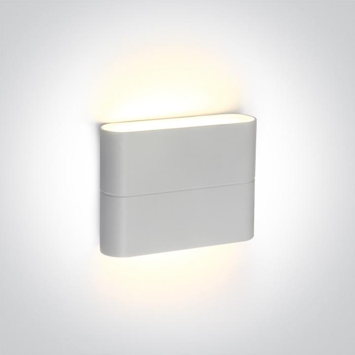 Wall & Ceiling Light White Rectangular Warm White LED Outdoor LED built in 2x210lm 2x3W Die Cast One Light SKU:67376/W/W - Toplightco