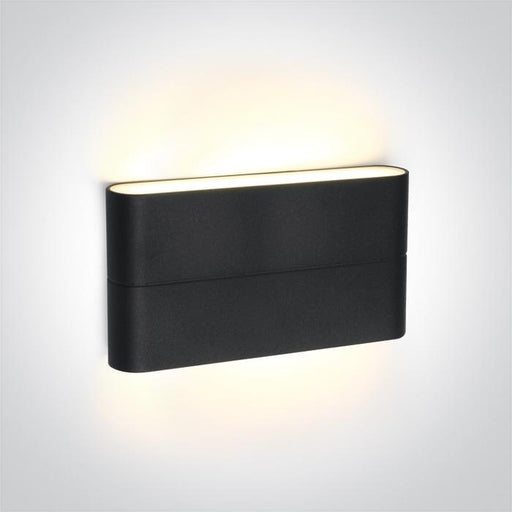 Wall & Ceiling Light Anthracite Rectangular Warm White LED Outdoor LED built in 2x420lm 2x6W Die Cast One Light SKU:67376A/AN/W - Toplightco