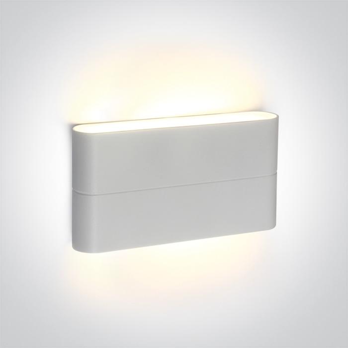 Wall & Ceiling Light White Rectangular Warm White LED Outdoor LED built in 2x420lm 2x6W Die Cast One Light SKU:67376A/W/W - Toplightco