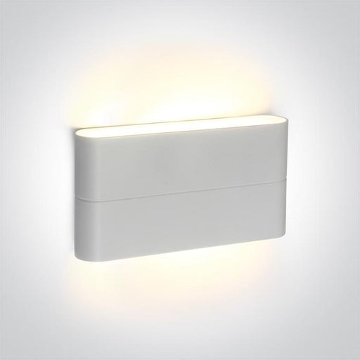 Wall & Ceiling Light White Rectangular Warm White LED Outdoor LED built in 2x420lm 2x6W Die Cast One Light SKU:67376A/W/W - Toplightco