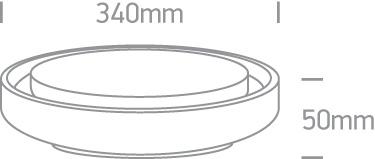 Ceiling Light White Circular Warm White LED Outdoor LED built in 2500lm 30W Die Cast One Light SKU:67384/W/W - Toplightco