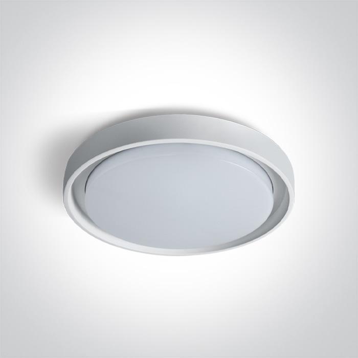 Ceiling Light White Circular Warm White LED Outdoor LED built in 2500lm 30W Die Cast One Light SKU:67384/W/W - Toplightco