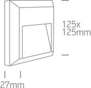 Wall & Ceiling Light White Rectangular Warm White LED Outdoor LED built in 60lm 2W ABS One Light SKU:67388B/W/W - Toplightco