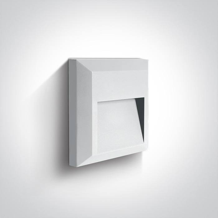 Wall & Ceiling Light White Rectangular Warm White LED Outdoor LED built in 60lm 2W ABS One Light SKU:67388B/W/W - Toplightco