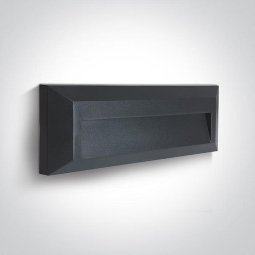 Wall & Ceiling Light Anthracite Rectangular Warm White LED Outdoor LED built in 75lm 2W ABS One Light SKU:67388C/AN/W - Toplightco