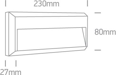 Wall & Ceiling Light White Rectangular Warm White LED Outdoor LED built in 75lm 2W ABS One Light SKU:67388C/W/W - Toplightco