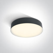 Ceiling Light Anthracite Circular Warm White LED Outdoor LED built in 1300lm 21W ABS One Light SKU:67390/AN/W - Toplightco