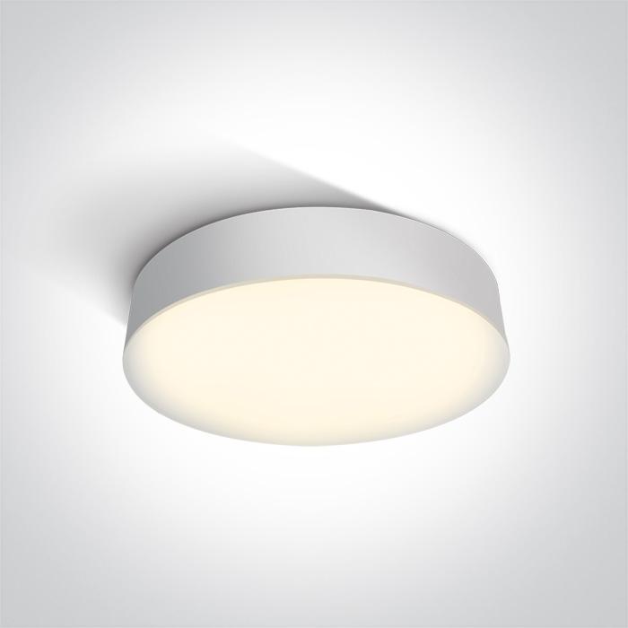 Ceiling Light White Circular Warm White LED Outdoor LED built in 1300lm 21W ABS One Light SKU:67390/W/W - Toplightco