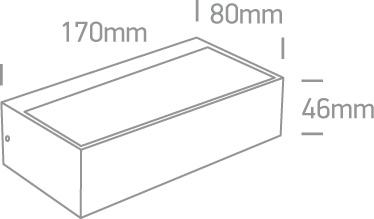 Wall & Ceiling Light Anthracite Rectangular Warm White LED Outdoor LED built in 400lm 7W Die Cast One Light SKU:67392/AN/W - Toplightco