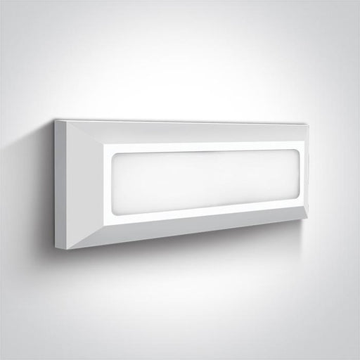 Wall & Ceiling Light White Rectangular Warm White LED Outdoor LED built in 250lm 3,5W ABS One Light SKU:67394/W/W - Toplightco