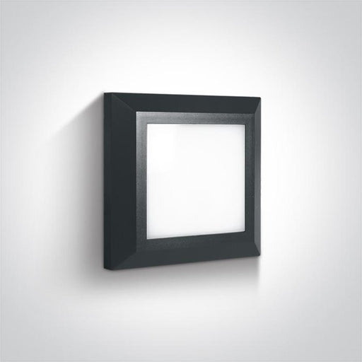 Wall & Ceiling Light Anthracite Rectangular Warm White LED Outdoor LED built in 250lm 3,5W ABS One Light SKU:67394A/AN/W - Toplightco