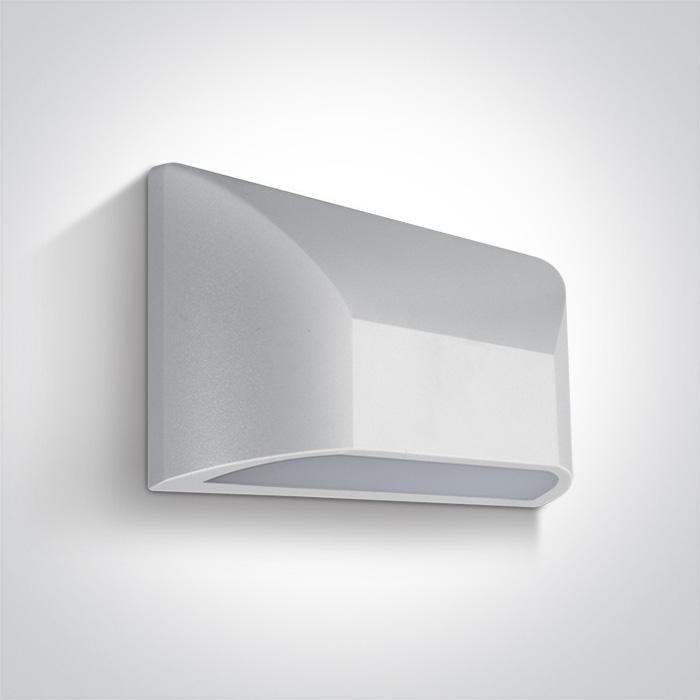 Wall & Ceiling Light White Rectangular Warm White LED Outdoor LED built in 300lm 6W ABS One Light SKU:67396/W/W - Toplightco