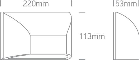 Wall & Ceiling Light White Rectangular Warm White LED Outdoor LED built in 300lm 6W ABS One Light SKU:67396/W/W - Toplightco