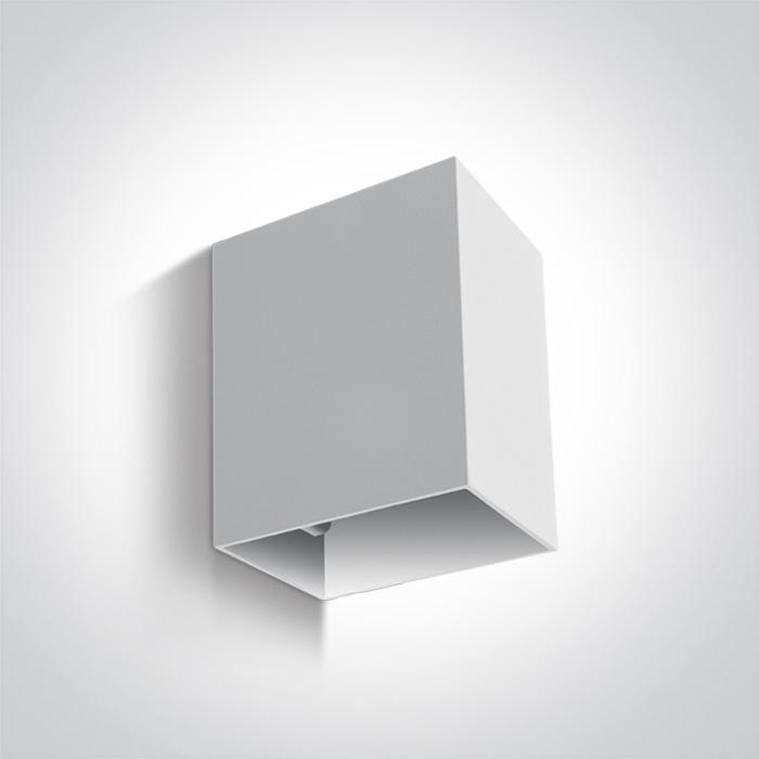 Wall & Ceiling Light White Rectangular Warm White LED Outdoor LED built in 200lm 3W Die Cast One Light SKU:67398/W/W - Toplightco