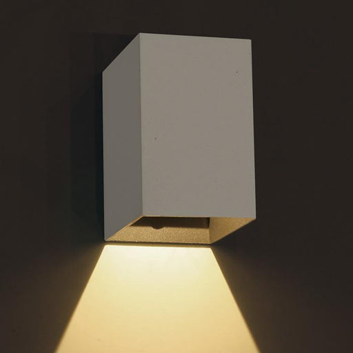 Wall & Ceiling Light White Rectangular Warm White LED Outdoor LED built in 200lm 3W Die Cast One Light SKU:67398/W/W - Toplightco