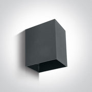 Wall & Ceiling Light Anthracite Rectangular Warm White LED Outdoor LED built in 200lm 3W Die Cast One Light SKU:67398/AN/W - Toplightco