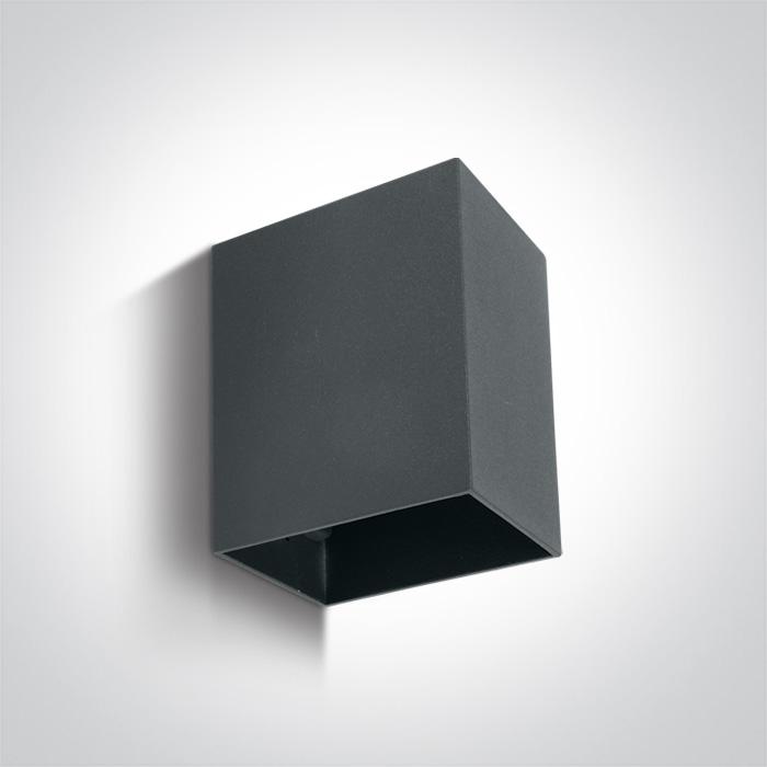 Wall & Ceiling Light Anthracite Rectangular Warm White LED Outdoor LED built in 200lm 3W Die Cast One Light SKU:67398/AN/W - Toplightco