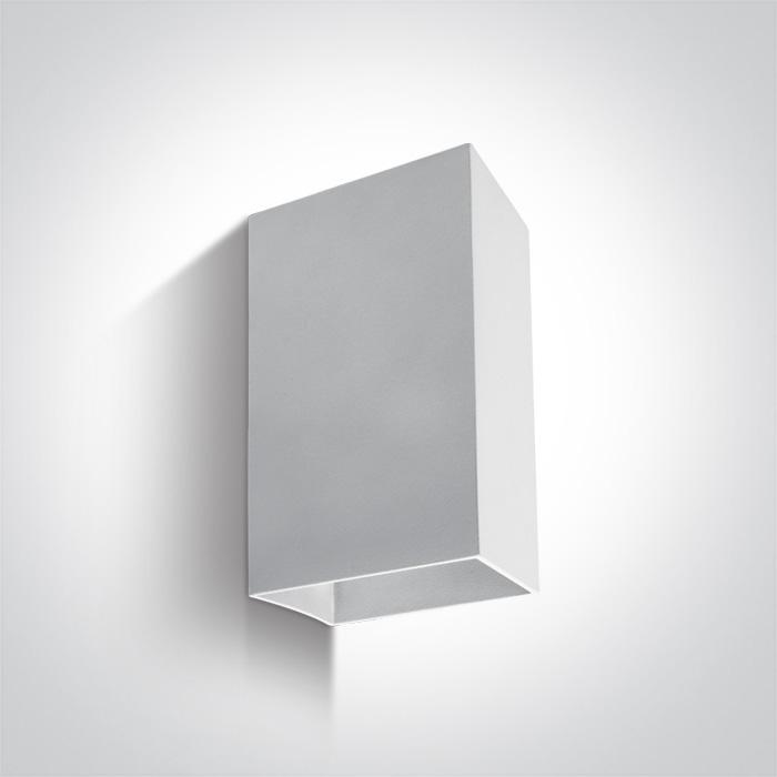 Wall & Ceiling Light White Rectangular Warm White LED Outdoor LED built in 2x200lm 2x3W Die Cast One Light SKU:67398A/W/W - Toplightco