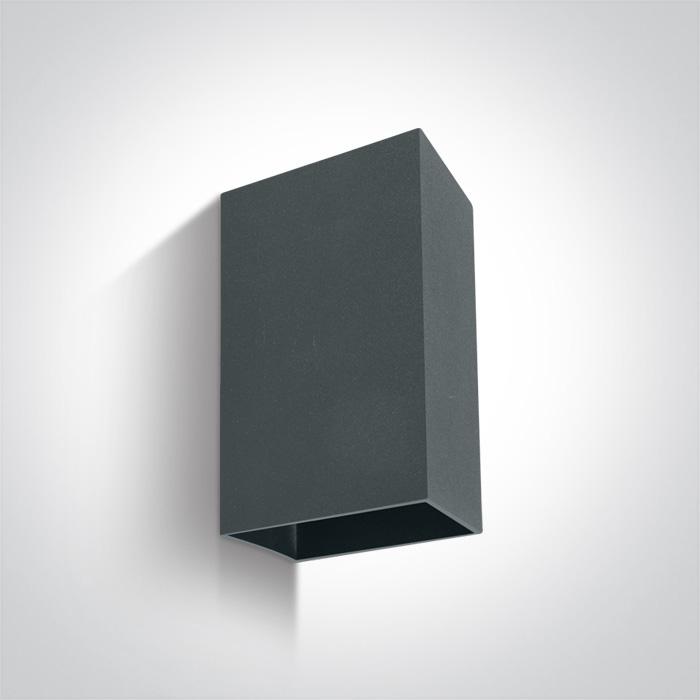 Wall & Ceiling Light Anthracite Rectangular Warm White LED Outdoor LED built in 2x200lm 2x3W Die Cast One Light SKU:67398A/AN/W - Toplightco