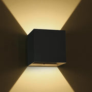 Wall & Ceiling Light Black Rectangular Warm White LED Outdoor LED built in 2x200lm 2x3W Die Cast One Light SKU:67398C/B/W - Toplightco