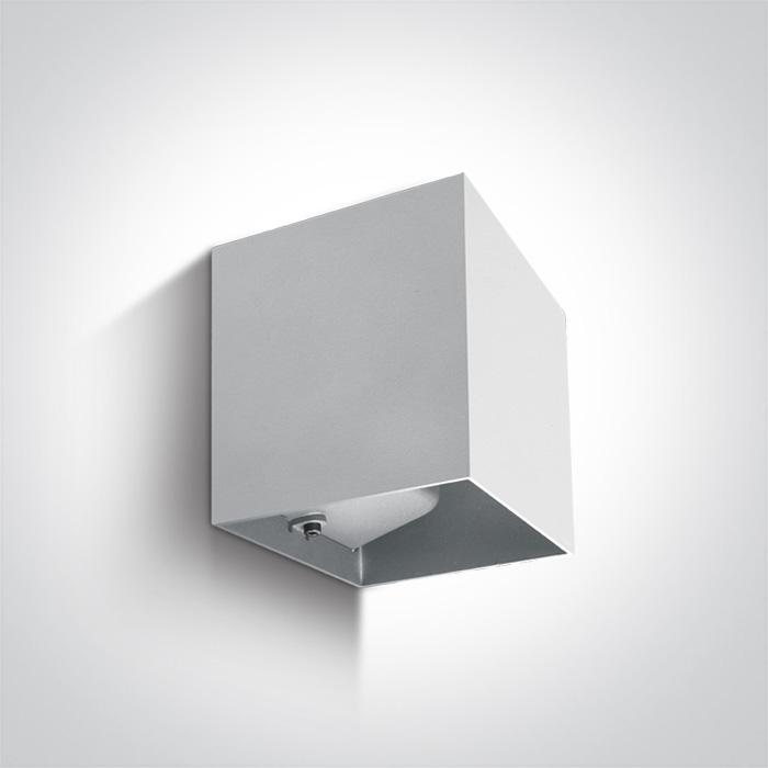 Wall & Ceiling Light White Rectangular Warm White LED Outdoor LED built in 2x200lm 2x3W Die Cast One Light SKU:67398C/W/W - Toplightco