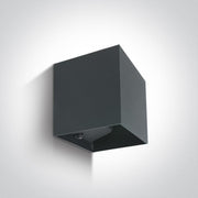 Wall & Ceiling Light Anthracite Rectangular Warm White LED Outdoor LED built in 2x200lm 2x3W Die Cast One Light SKU:67398C/AN/W - Toplightco