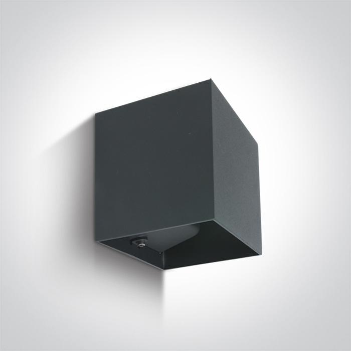 Wall & Ceiling Light Anthracite Rectangular Warm White LED Outdoor LED built in 2x200lm 2x3W Die Cast One Light SKU:67398C/AN/W - Toplightco