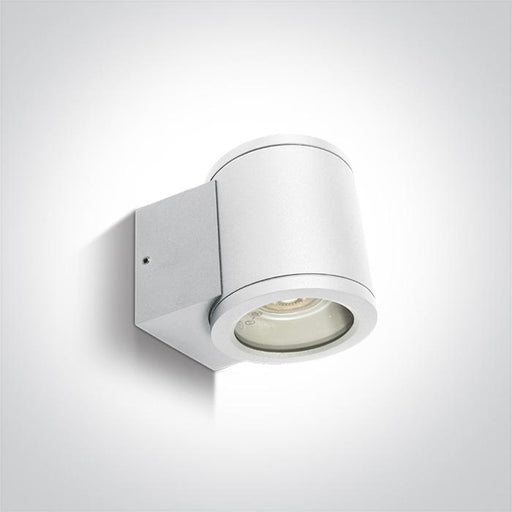 Wall & Ceiling Light White Circular Outdoor Replaceable lamp 35W Die Cast One Light SKU:67400A/W - Toplightco