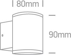 Wall & Ceiling Light Grey Circular Outdoor Replaceable lamp 35W Die Cast One Light SKU:67400A/G - Toplightco