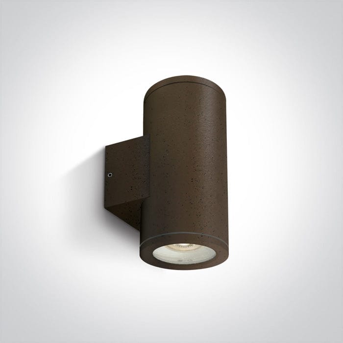 Rust Brown Wall Gu10 2x35w Ip54 - Toplightco