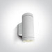 Wall & Ceiling Light White Circular Outdoor Replaceable lamp 2x20W Die Cast One Light SKU:67400E/W - Toplightco