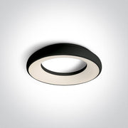 Ceiling Light Black Circular Warm White LED built in 1850lm 25W Aluminium One Light SKU:67402/B/W - Toplightco
