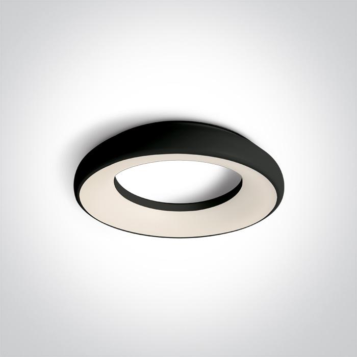 Ceiling Light Black Circular Warm White LED built in 1850lm 25W Aluminium One Light SKU:67402/B/W - Toplightco