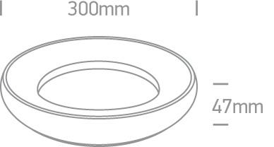 Ceiling Light Black Circular Warm White LED built in 1850lm 25W Aluminium One Light SKU:67402/B/W - Toplightco