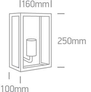 Wall Light Black Rectangular Outdoor Replaceable lamp 40W Stainless Steel 201 One Light SKU:67406/B - Toplightco