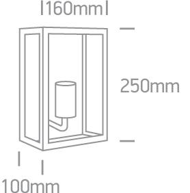 Wall Light Black Rectangular Outdoor Replaceable lamp 40W Stainless Steel 201 One Light SKU:67406/B - Toplightco