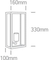 Wall Light Black Rectangular Outdoor Replaceable lamp 40W Stainless Steel 201 One Light SKU:67406A/B - Toplightco