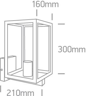 Wall Light Black Rectangular Outdoor Replaceable lamp 40W Stainless Steel 201 One Light SKU:67406C/B - Toplightco