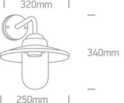 Wall Light Black Rectangular Outdoor Replaceable lamp 40W Metal One Light SKU:67408/B - Toplightco