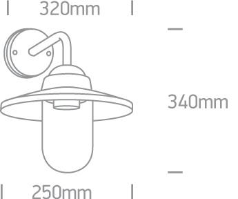 Wall Light Black Rectangular Outdoor Replaceable lamp 40W Metal One Light SKU:67408/B - Toplightco